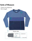 Colorblock Triple Zip Crewneck Sweatshirt Points of Measure