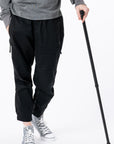 Closeup of Mike wearing Casual Zip Pants