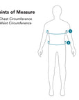 Adult Raglan Chemo Port Access Zip Tee Shirt Points of Measure