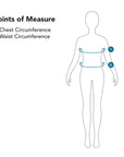 Adult Chest Access Chambray Wrap Top Points of Measure