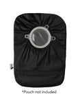 Black "Go with the Flow" Elastic Ostomy, Colostomy, Ileostomy Bag Cover
