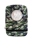Flat of Camo elastic ostomy bag cover with pouch