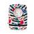 Flat of floral stripe elastic ostomy bag cover with pouch
