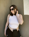 Black "Go with the Flow" Elastic Ostomy, Colostomy, Ileostomy Bag Cover