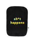 Black "Sh*t Happens" Elastic Ostomy Bag Cover