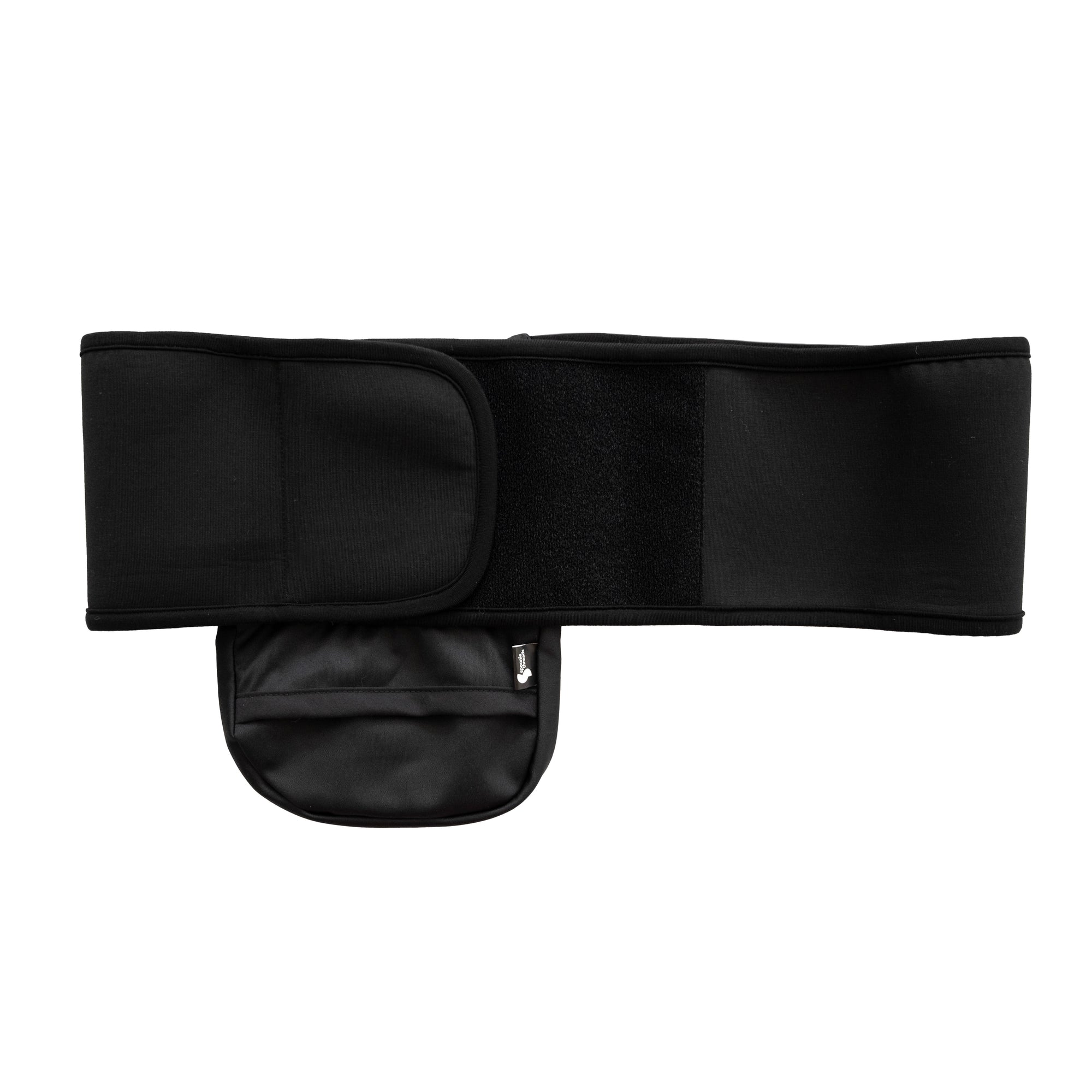 Back of ostomy support belt closed