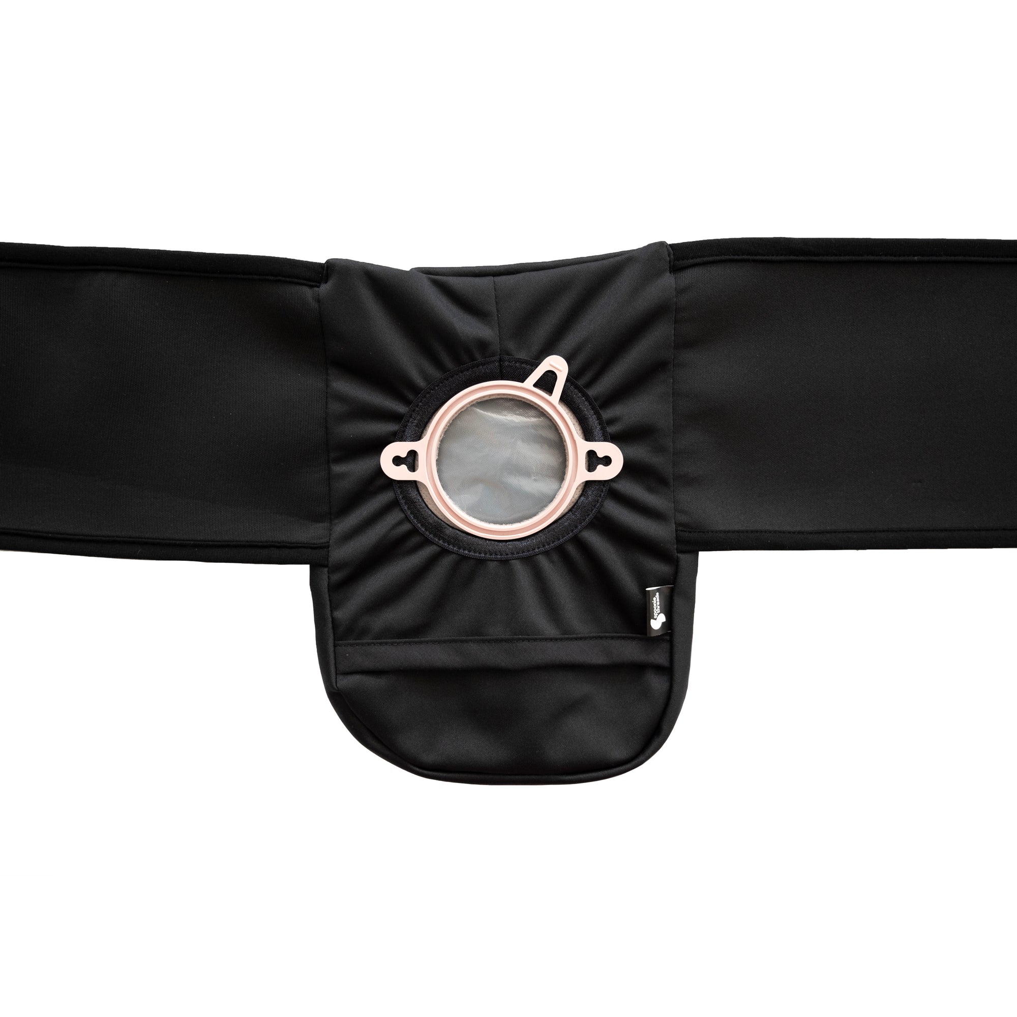 Closeup of ostomy belt