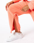 Sunset Felt Zip Access pant with open ankle zipper