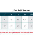 Felt Solid Shacket Size Chart