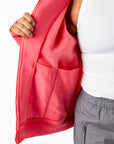 Michelle showing front pockets