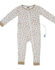 White Leopard Print G Tube Pajamas with Device