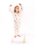 Child posing in Thru the Trees G-Tube Pajamas
