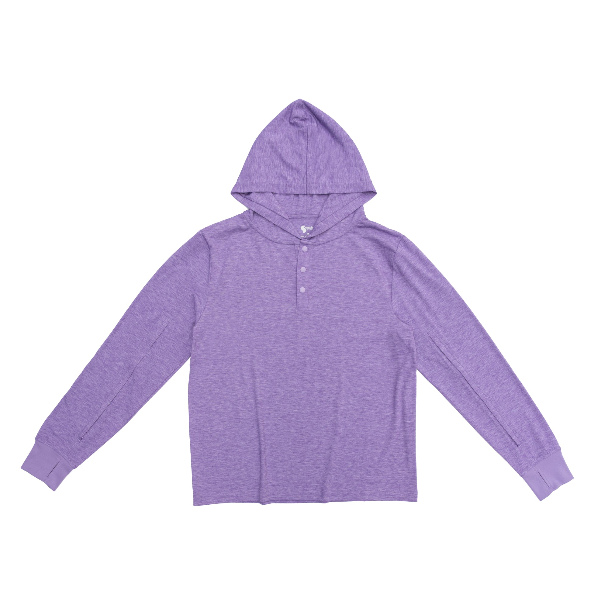 Flat of Lilac Adult sleeve access hooded tee