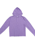 Flat of Lilac Adult sleeve access hooded tee