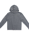 Flat of Salt & Pepper Adult sleeve access hooded tee