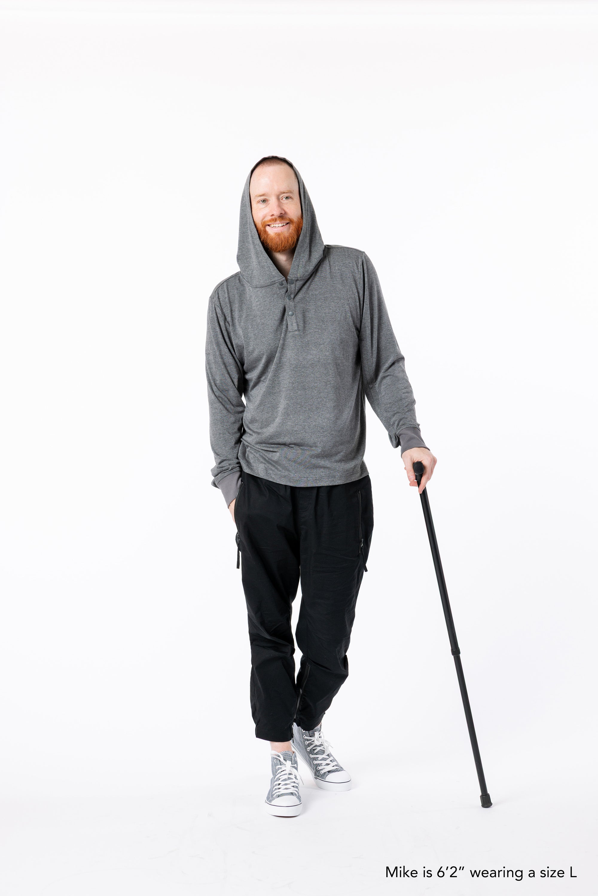 Mike is 6'2" wearing a size L