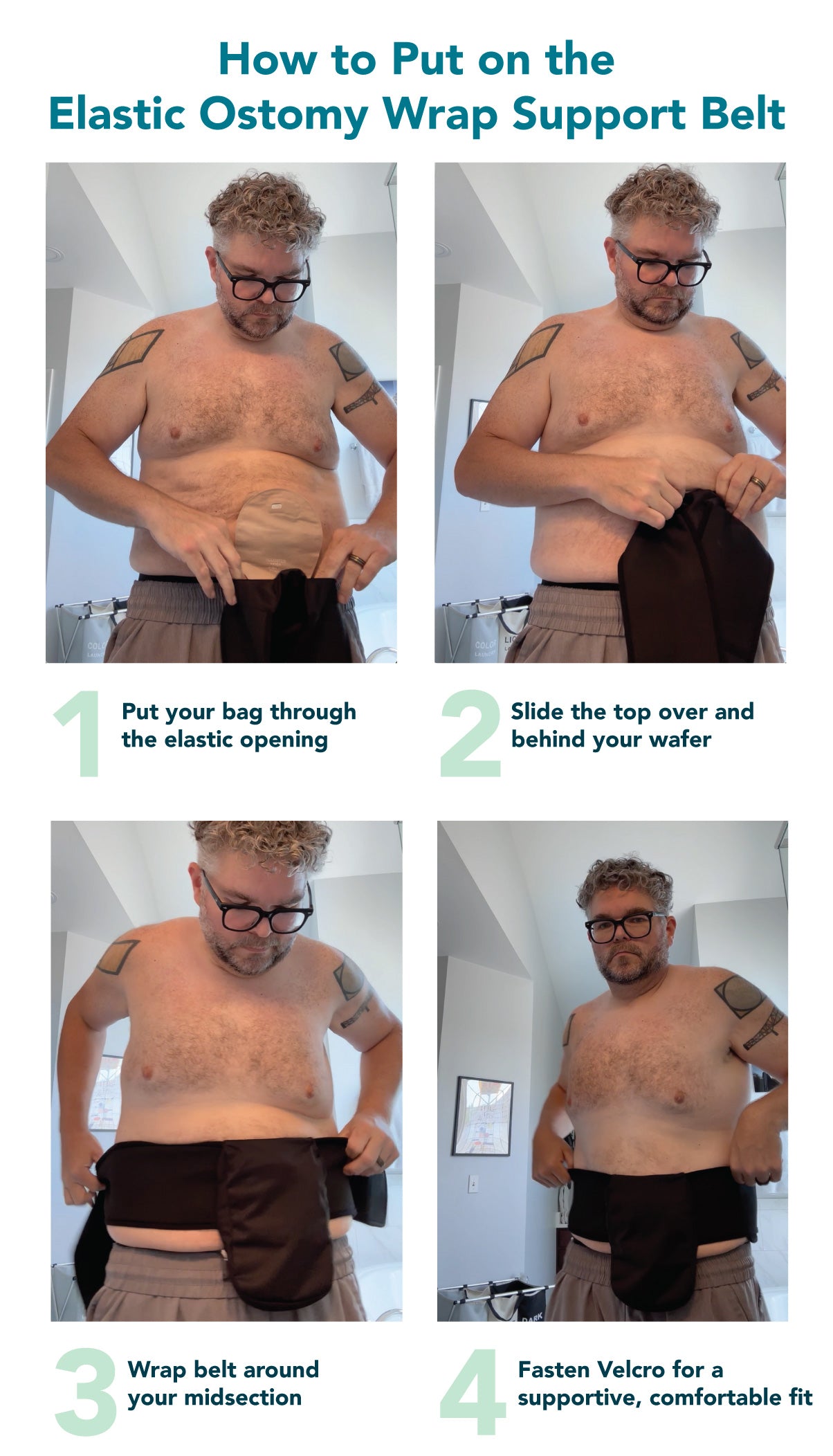 How to Put on the Elastic Ostomy Wrap Support Belt