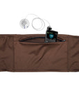 Open Brown Ultra Double Pocket Belt with insulin pump