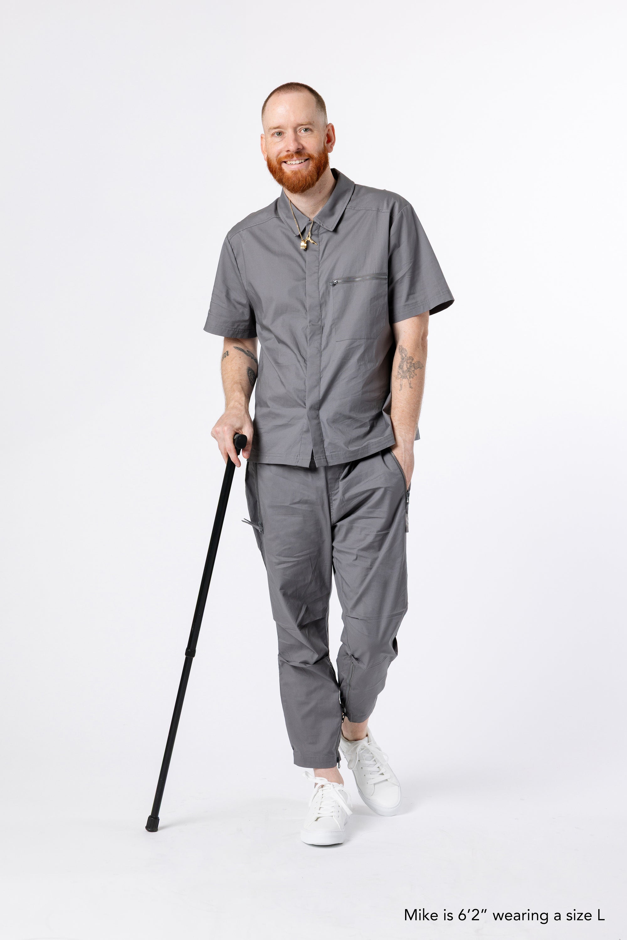 Mike is 6'2" wearing a size L