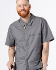 Closeup of Mike in Magnetic Dress Shirt