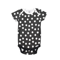 Black and White Polka Dots Short Sleeve Onesie