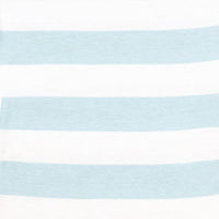 White/Blue Stripe G-Tube Short Sleeve Baby Onesie