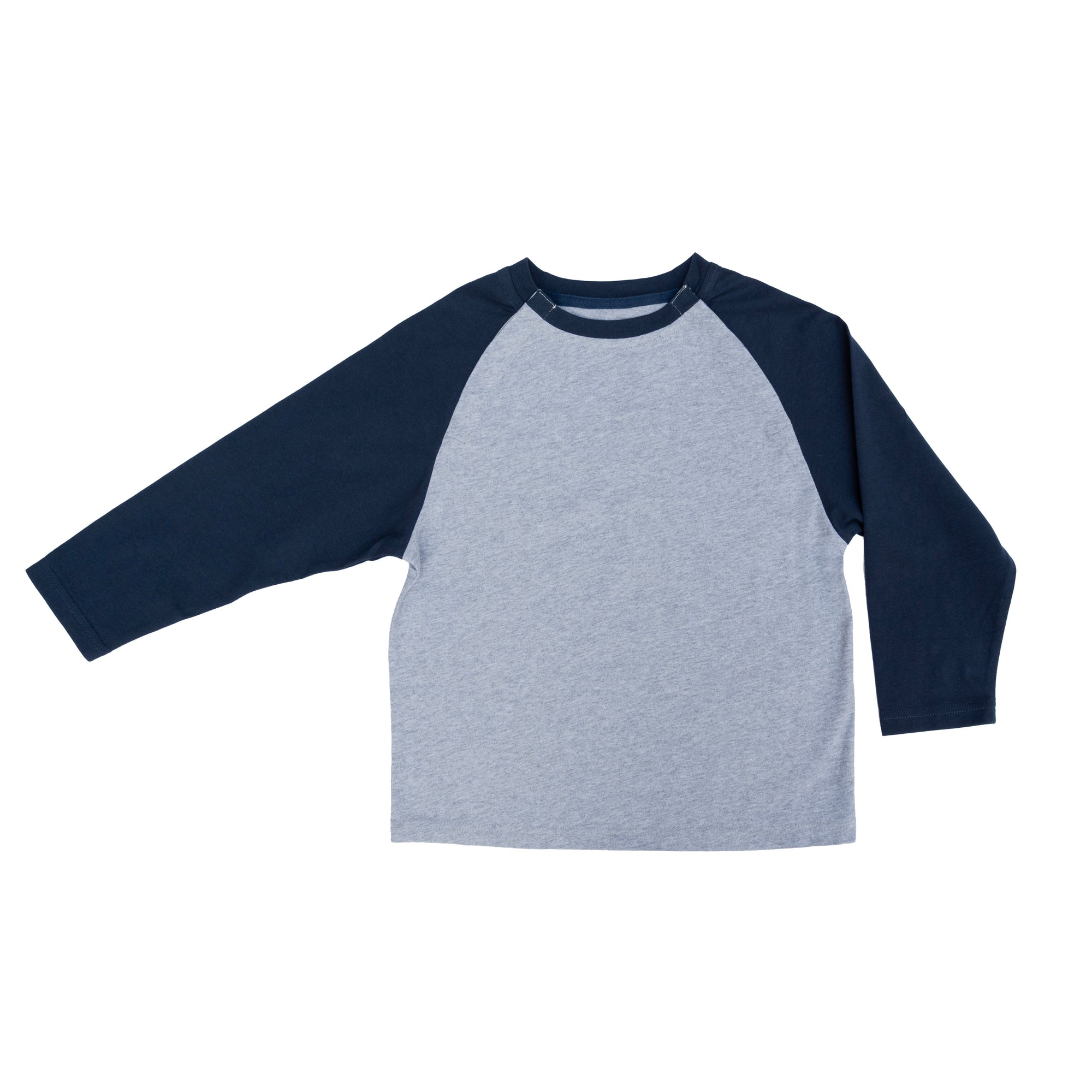 Navy Kids Raglan Chemo Port Access Tee Shirt