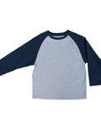 Navy Kids Raglan Chemo Port Access Tee Shirt