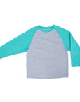 Flat of teal Kids Raglan Access Tee
