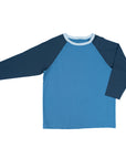 True Navy Colorblock Raglan Chemo Port Access Tee Shirt