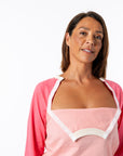 Chemo Port Access Tee with open chest snaps