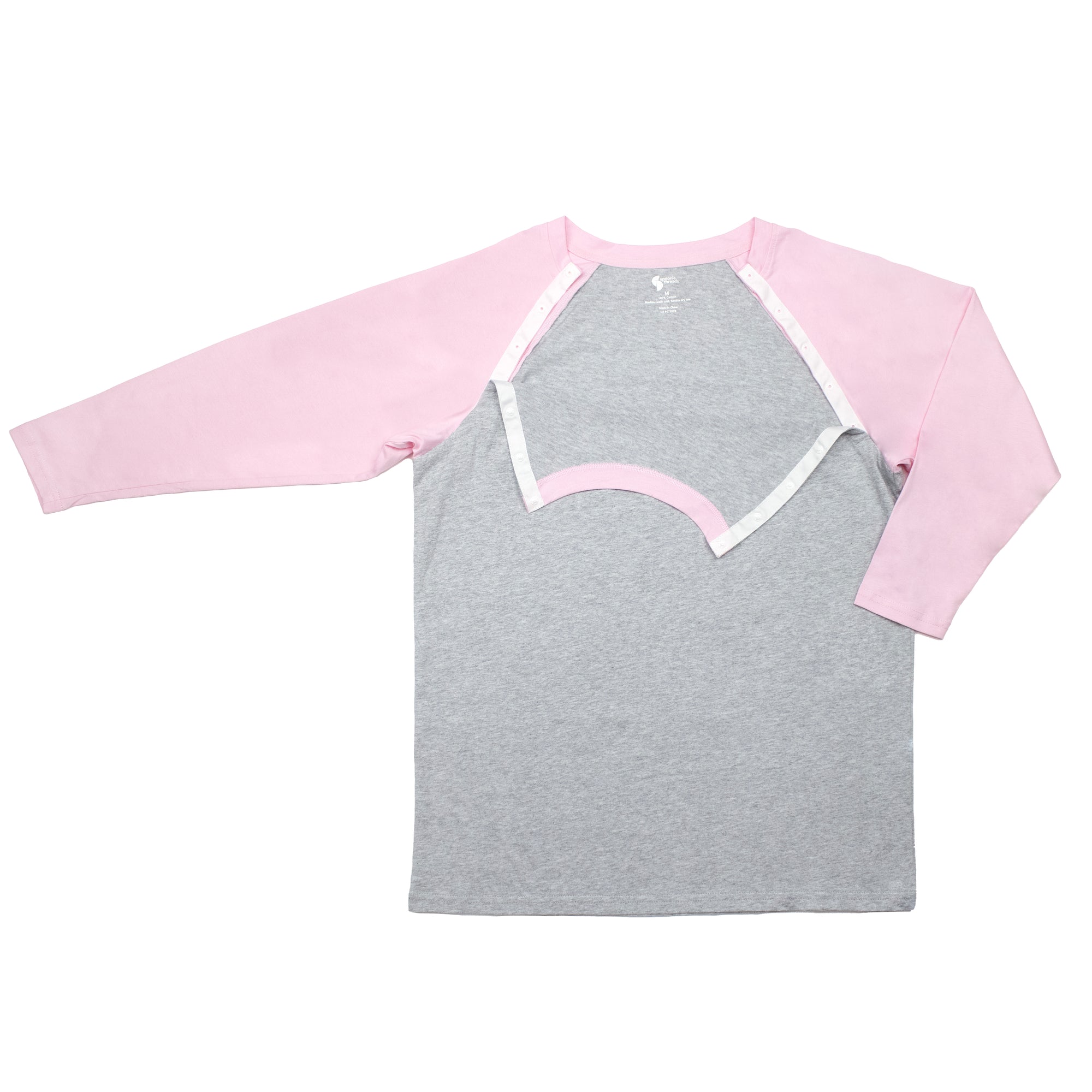 Open Adult Raglan Chemo Port Access Tee Shirt