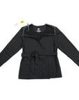 Adult Chest Access Fleece Wrap Top with medical device