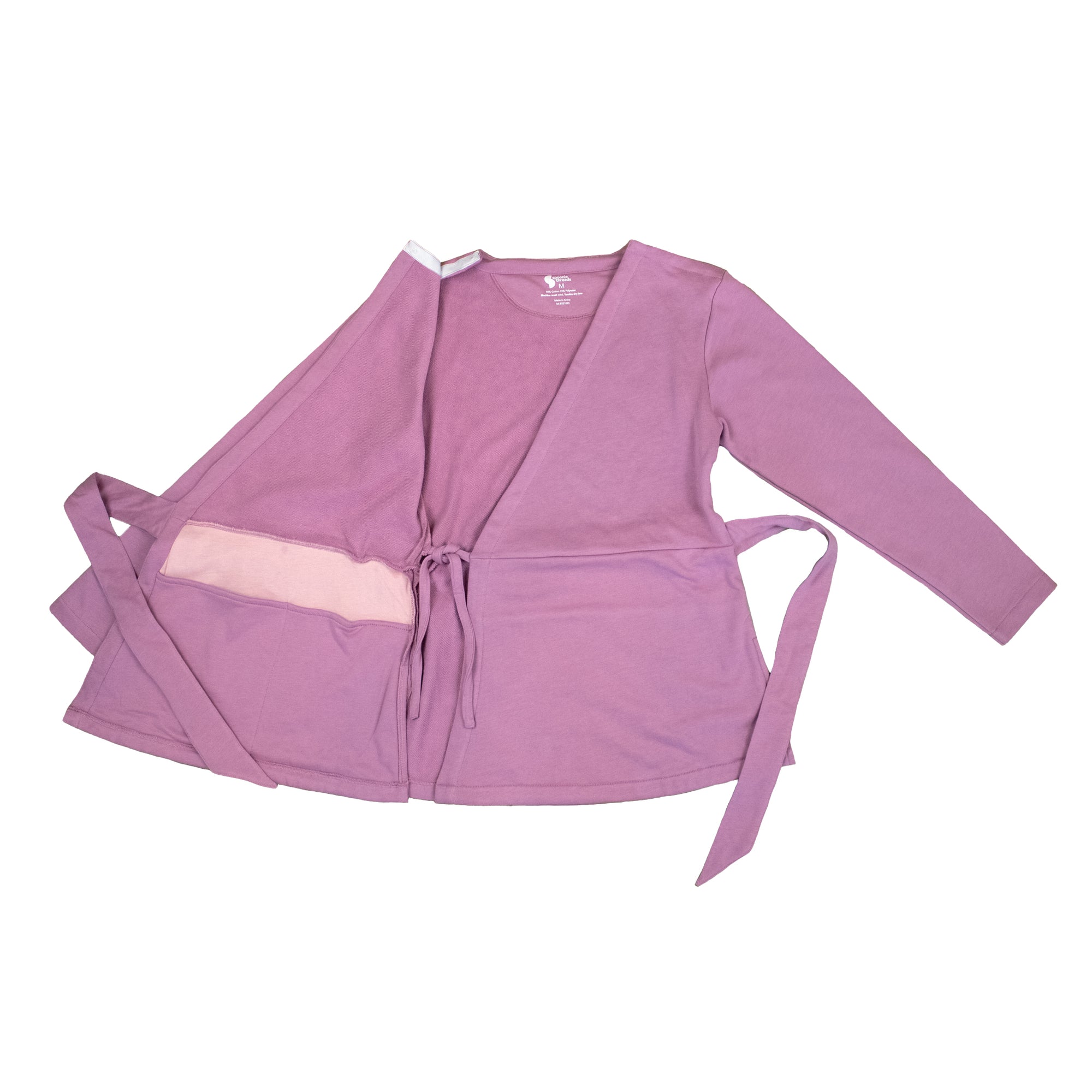 Adult Chest Access French Terry Wrap Top open