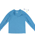 Flat of Raglan and Sleeve Zip Access Long Sleeve Tee with medical devices
