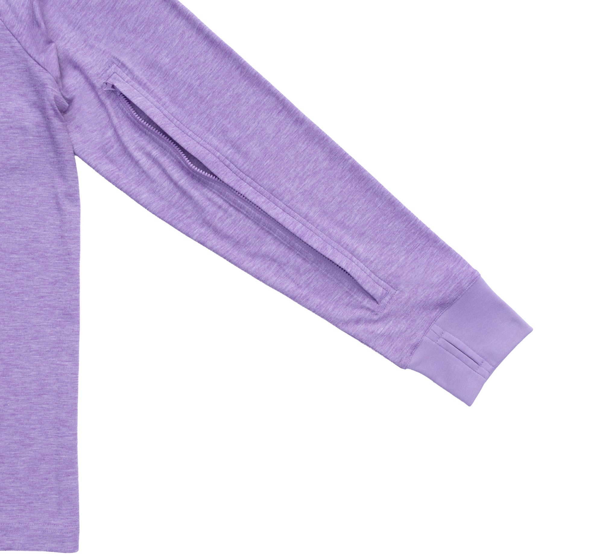 Detail shot of sleeve with zipper