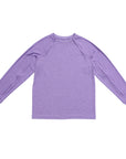 Flat image of Lilac adult raglan and sleeve zip access tee