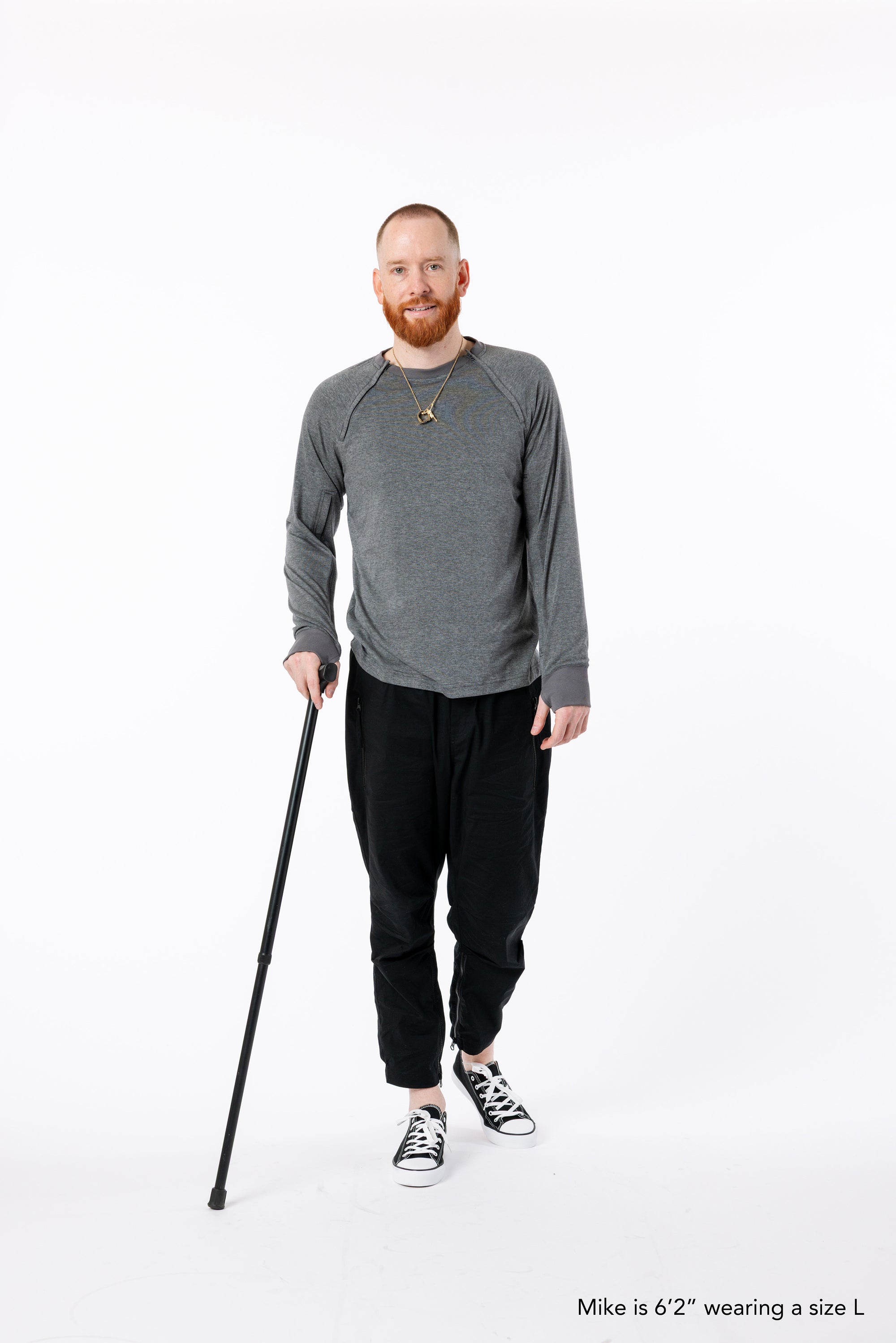 Mike is 6'2" wearing a size L