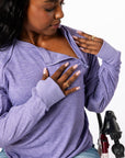 Denisha showcasing chest zipper