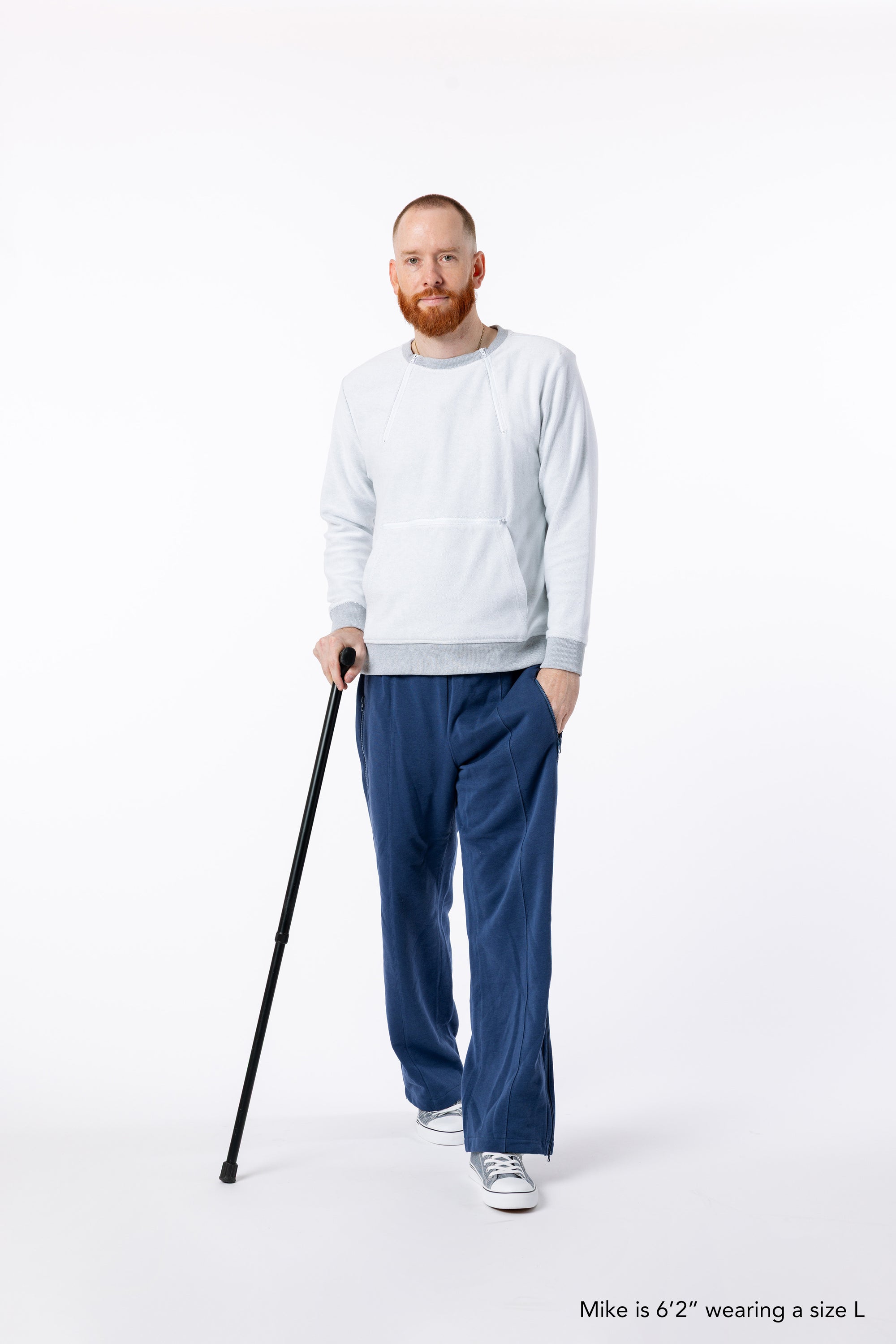 Mike is 6'2" wearing a size L
