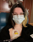 Woman in RZT with chest port