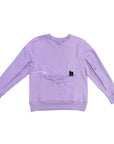 Purple sweatshirt with a pocket and medical devices