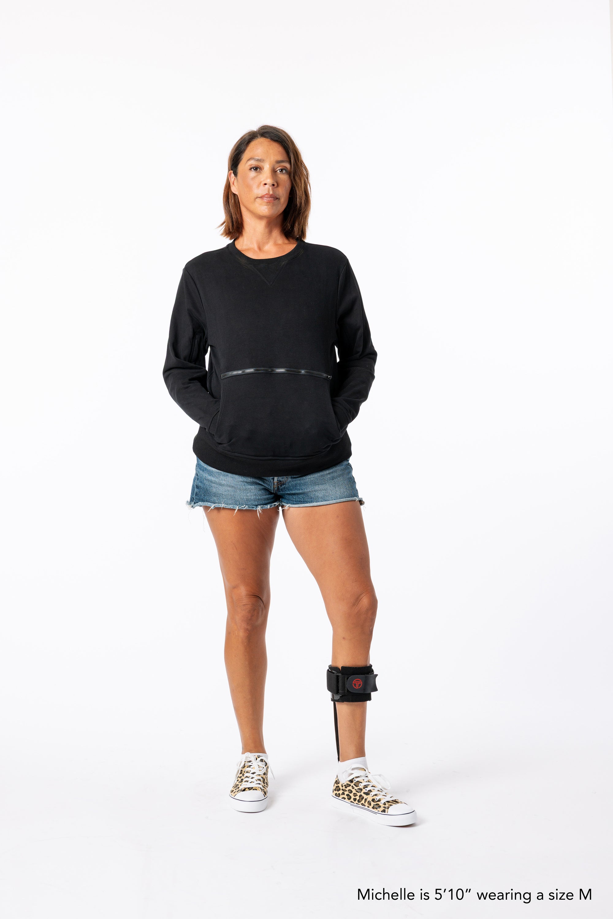 Michelle is 5'10" wearing a size M