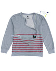 Stripe Zip Access Sweatshirt with medical devices