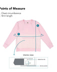 Measurement points for Adult Stripe Zip Access Sweatshirt