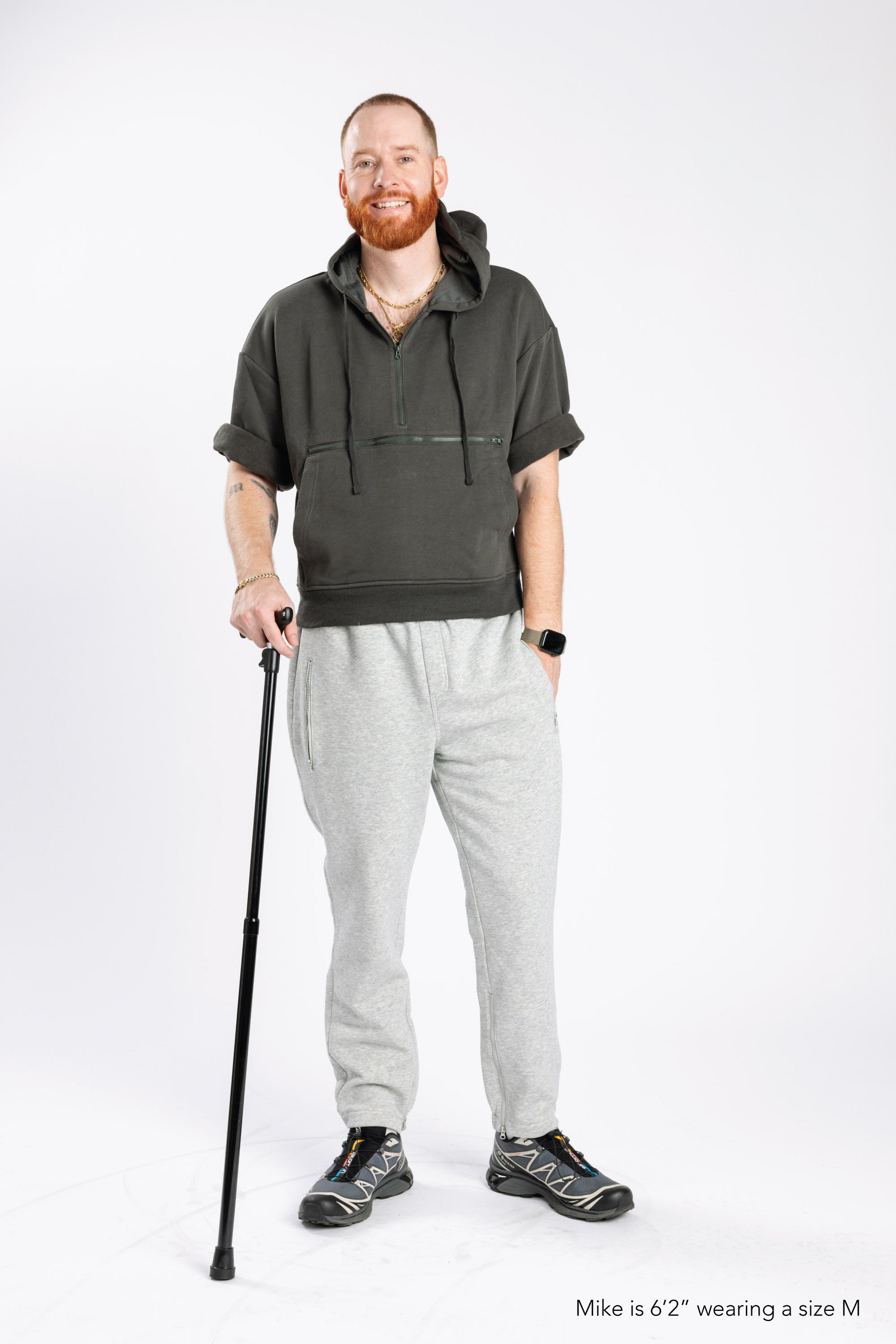Mike is 6'2" wearing a size M