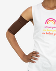 Brown Support Sleeve shown on model