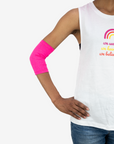 Neon pink Support Sleeve shown on model