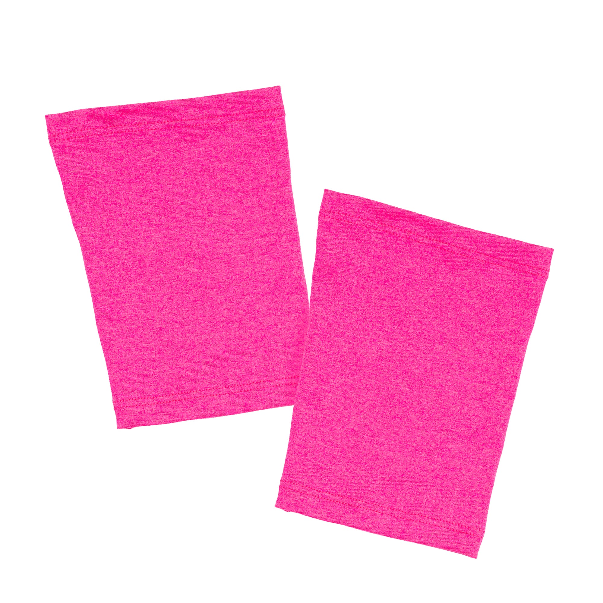 Two neon heathered support sleeves