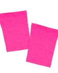 Two neon heathered support sleeves